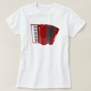 Rotes Akkordeon T-Shirt
