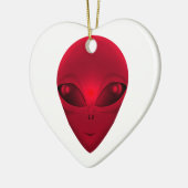 ROTES ALIEN KERAMIK ORNAMENT (Links)