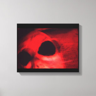 Rotes alien leinwanddruck