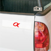 Rotes Alpherz Autoaufkleber (Auf Lkw)