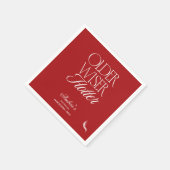 Rotes Älter Weiser Heißeres Geburtstag Serviette (Ecke)