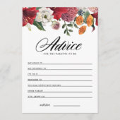 Rotes Amaryllis Botanisches Baby Dusche Hinweiskarte (Vorderseite)