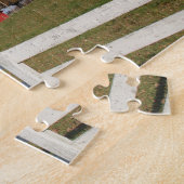 Rotes amisches Scheunen-Puzzlespiel Puzzle (Seite)