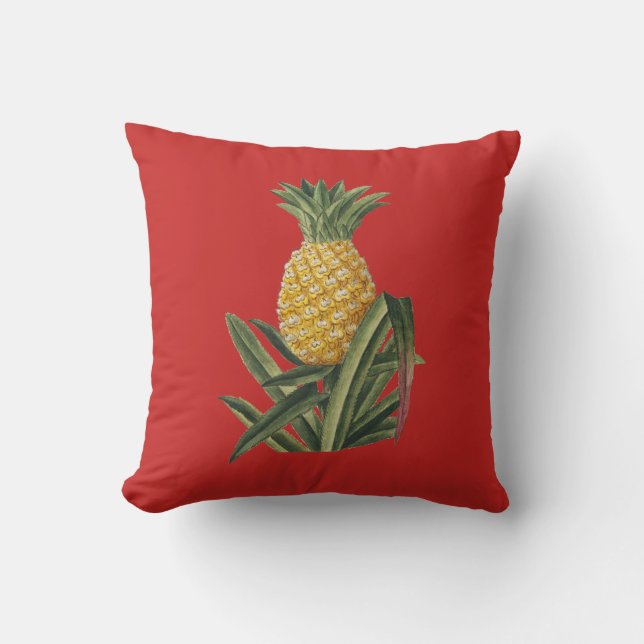 Rotes Ananas-Kissen Kissen (Vorderseite)