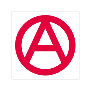 Rotes Anarchie-Anarchisten-Symbol Permastempel