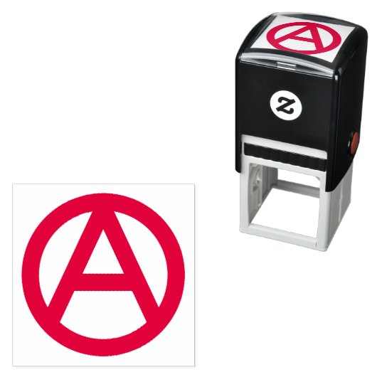 rotes Anarchistensymbol Permastempel (Beispiel)