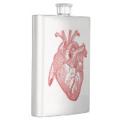 Rotes anatomisches Herz Flachmann (Rechts)