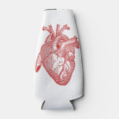 Rotes anatomisches Herz Flaschenkühler (Vorderseite)