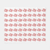 Rotes anatomisches Herz Fleecedecke (Vorderseite (Horizontal))