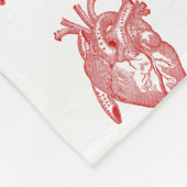Rotes anatomisches Herz Fleecedecke (Ecke)