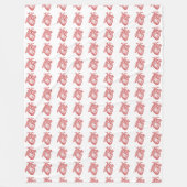 Rotes anatomisches Herz Fleecedecke (Vorderseite)