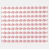 Rotes anatomisches Herz Fleecedecke (Vorderseite (Horizontal))