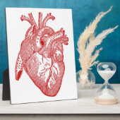 Rotes anatomisches Herz Fotoplatte (Seite)
