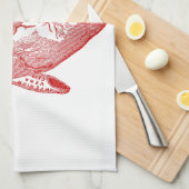 Rotes anatomisches Herz Handtuch (Viertel Falte)