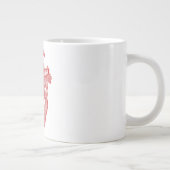 Rotes anatomisches Herz Jumbo-Tasse (Rechts)