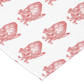 Rotes anatomisches Herz Kurzer Tischläufer (Ecke)