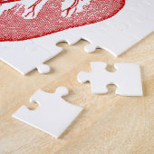 Rotes anatomisches Herz Puzzle (Seite)