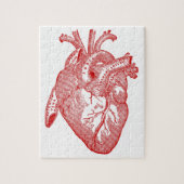 Rotes anatomisches Herz Puzzle (Vertikal)
