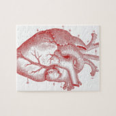 Rotes anatomisches Herz Puzzle (Horizontal)