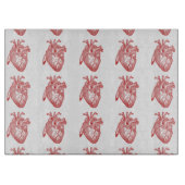 Rotes anatomisches Herz Schneidebrett (Vorderseite)