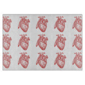 Rotes anatomisches Herz Schneidebrett (Vorderseite)