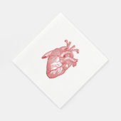 Rotes anatomisches Herz Serviette (Ecke)