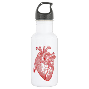 Rotes anatomisches Herz Trinkflasche