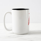 Rotes anatomisches Herz Zweifarbige Tasse (Links)