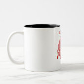 Rotes anatomisches Herz Zweifarbige Tasse (Links)