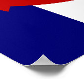 Rotes Anchor-Marineinfanterie & weiße Streifen Dru Poster (Ecke)