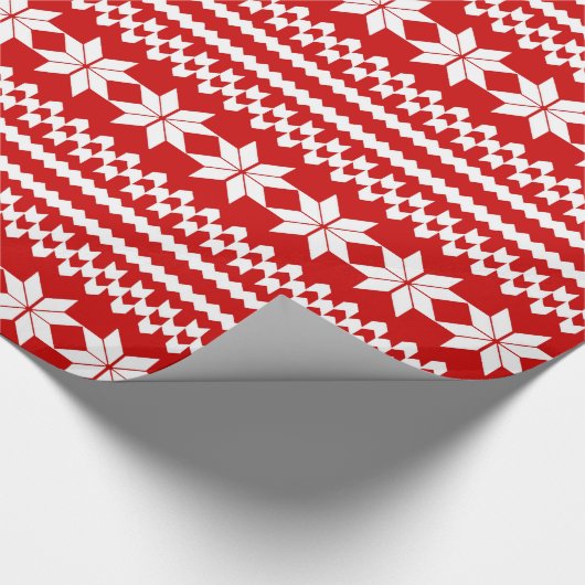 Rotes angemessenes geschenkpapier (Ecke)