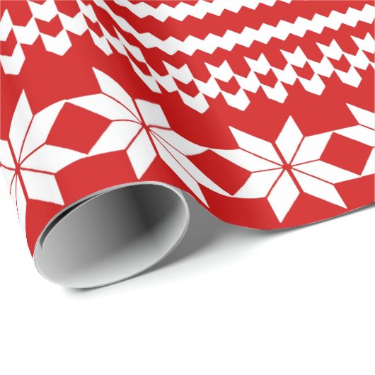 Rotes angemessenes geschenkpapier (Rolleneckpunkt)