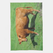 Rotes Angus Geschirrtuch (Vertikal)