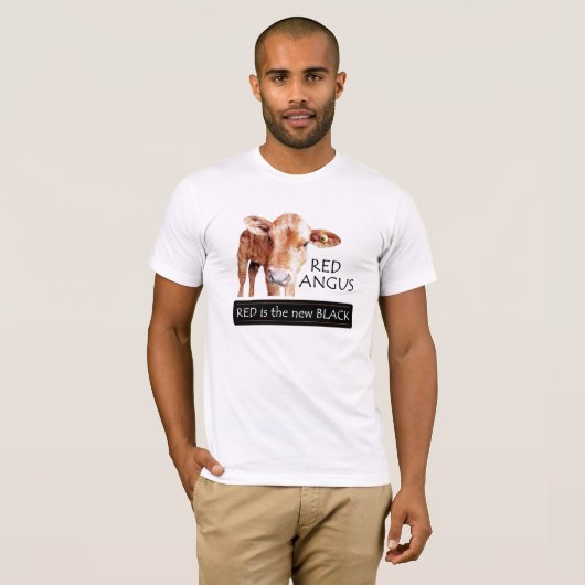 Rotes Angus T-Shirt (Vorne ganz)