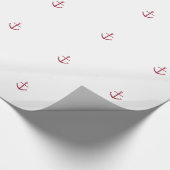 Rotes Anker-nautischPackpapier Geschenkpapier (Ecke)