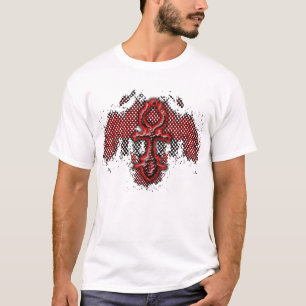Rotes Ankh Schatten-Form-T-Shirt T-Shirt
