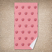 Rotes Anthurium Blume Nahtloses Muster Badehandtuch