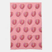 Rotes Anthurium Blume Nahtloses Muster Geschirrtuch (Vertikal)