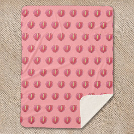 Rotes Anthurium Blume Nahtloses Muster Sherpadecke