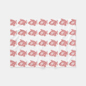 Rotes antikes anatomisches Herz Fleecedecke (Vorderseite (Horizontal))