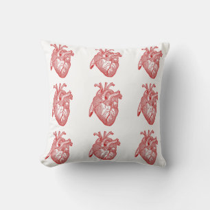 Rotes antikes anatomisches Herz Kissen