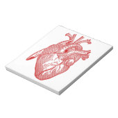 Rotes antikes anatomisches Herz Notizblock (Rotiert)