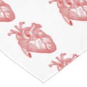 Rotes antikes anatomisches Herz Tischdecke (Schrägansicht)