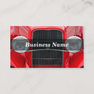 Rotes antikes Auto Visitenkarte