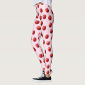 Rotes Apfel-Aquarellmuster-Halstuch Leggings (Links)