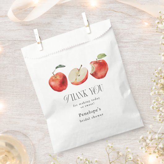 Rotes Äpfel-Brautparty Geschenktütchen (Ausgeschnitten)