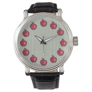 Rotes Apfel-Grün Armbanduhr