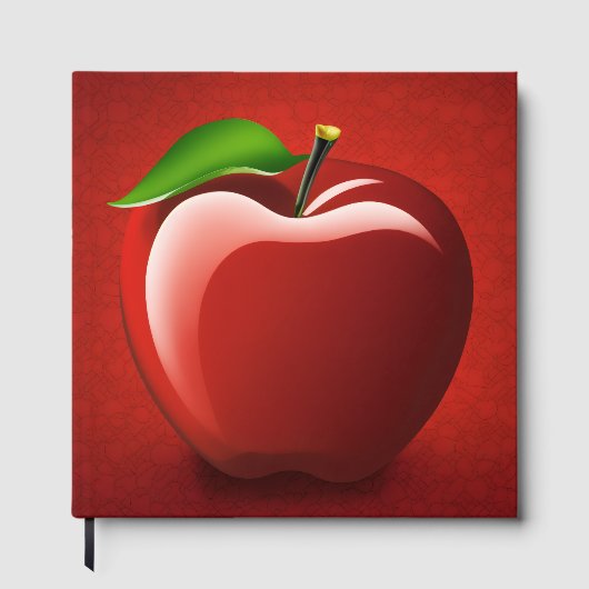 Rotes Apfel-Logo-Gästebuch Gästebuch (Vorderseite)