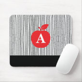 Rotes Apfel-Monogramm Mousepad (Mit Mouse)