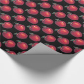 Rotes Apfel-Schwarzes Geschenkpapier (Ecke)